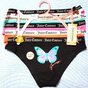 JUICY COUTURE NWT Bikini Underwear Panties SMALL 5-Pack Cotton Spandex